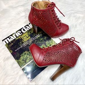 Cutout Platform High Heel Booties